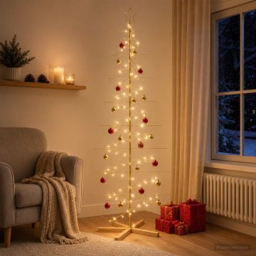 Albero di Natale in metallo con supporto KUOPIO 210 cm Acciaio