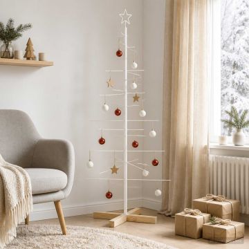 Albero di Natale in metallo con supporto KUOPIO 150 cm Acciaio