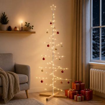 Albero di Natale in metallo con supporto KUOPIO 180 cm Acciaio