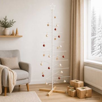 Albero di Natale in metallo con supporto KUOPIO 210 cm Acciaio