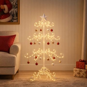 Albero di Natale in metallo KUOPIO 90 cm acciaio White