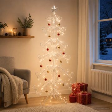 Albero di Natale in metallo KUOPIO 180 cm acciaio White