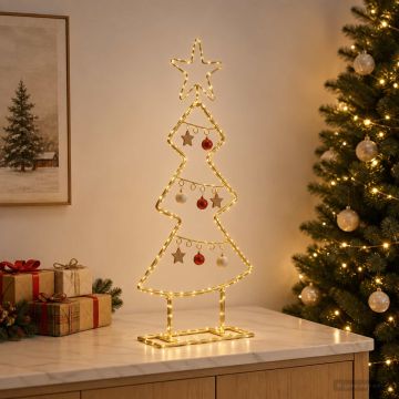 Albero di Natale in metallo con supporto KUOPIO 60 cm Acciaio