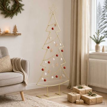 Albero di Natale in metallo con supporto KUOPIO 125 cm Acciaio