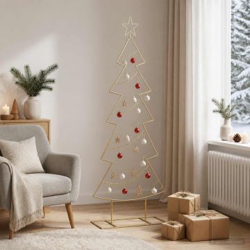 Albero di Natale in metallo con supporto KUOPIO 150 cm Acciaio