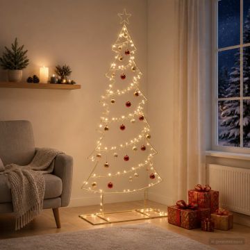 Albero di Natale in metallo con supporto KUOPIO 180 cm Acciaio