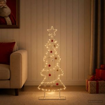 Albero di Natale in metallo con supporto KUOPIO 90 cm Acciaio