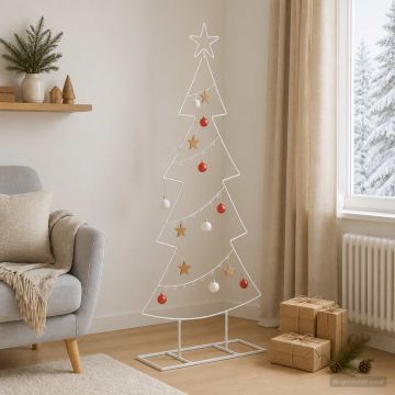 Albero di Natale in metallo con supporto KUOPIO 125 cm Acciaio