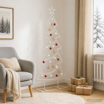Albero di Natale in metallo con supporto KUOPIO 150 cm Acciaio
