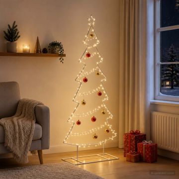 Albero di Natale in metallo con supporto KUOPIO 180 cm Acciaio