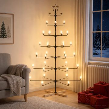 Albero di Natale in Metallo con Supporto KUOPIO 180 cm