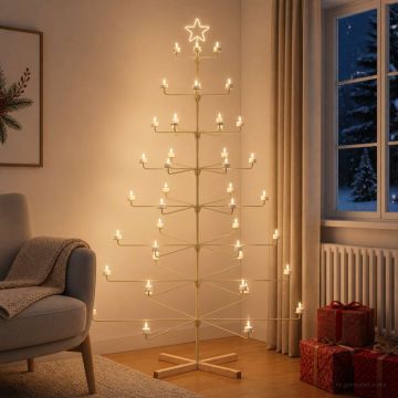Albero di Natale in Metallo con Supporto KUOPIO 210 cm Acciaio