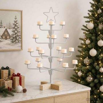 Albero di Natale in Metallo con Supporto KUOPIO 60 cm Acciaio