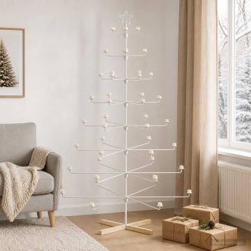 Albero di Natale in Metallo con Supporto KUOPIO 210 cm Acciaio