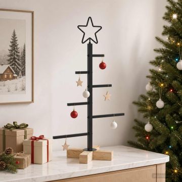 Albero di Natale in metallo con supporto KUOPIO 60 cm Acciaio