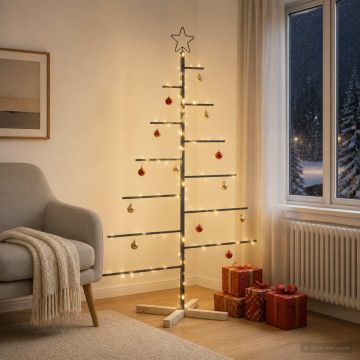 Albero di Natale in metallo con supporto KUOPIO 150 cm Acciaio