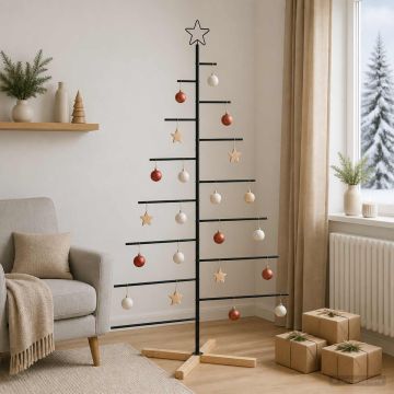 Albero di Natale in metallo con supporto KUOPIO 180 cm Acciaio