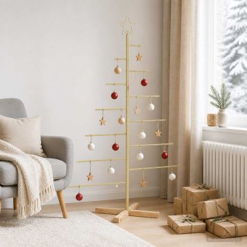 Albero di Natale in metallo con supporto KUOPIO 150 cm Acciaio
