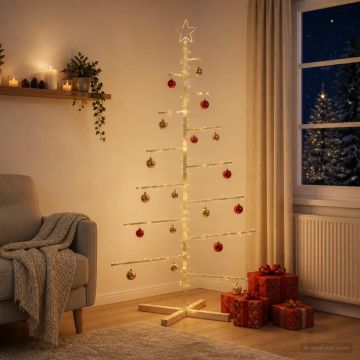 Albero di Natale in metallo con supporto KUOPIO 180 cm Acciaio