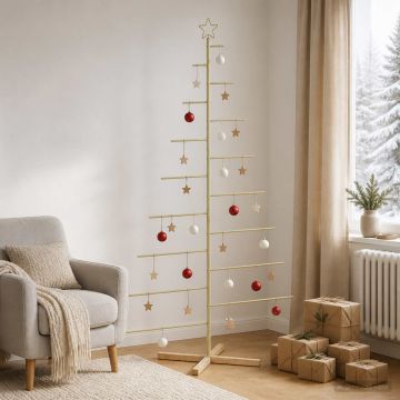 Albero di Natale in metallo con supporto KUOPIO 210 cm Acciaio