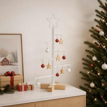 Albero di Natale in metallo con supporto KUOPIO 60 cm Acciaio