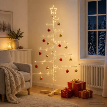 Albero di Natale in metallo con supporto KUOPIO 125 cm Acciaio