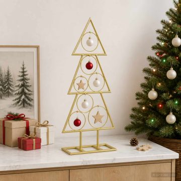 Albero di Natale in metallo con supporto KUOPIO 60 cm Acciaio