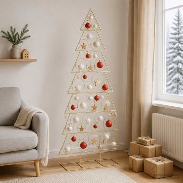 Albero di Natale in metallo con supporto KUOPIO 210 cm Acciaio