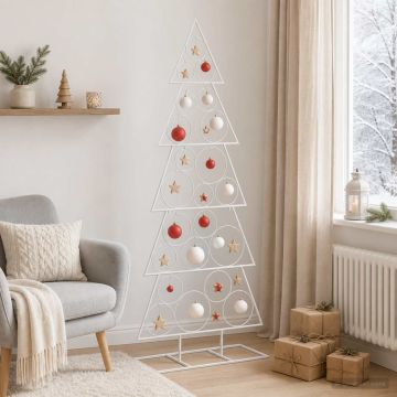 Albero di Natale in metallo con supporto KUOPIO 150 cm Acciaio