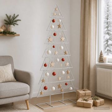 Albero di Natale in metallo con supporto KUOPIO 210 cm Acciaio