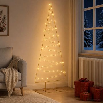 Albero di Natale in metallo con LED KUOPIO 180 cm Bianco caldo