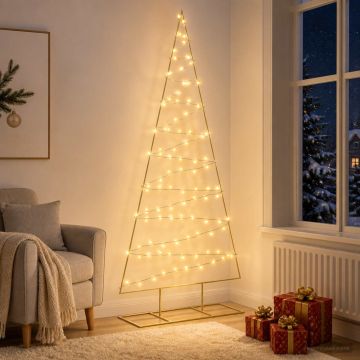 Albero di Natale in metallo con LED KUOPIO 210 cm Bianco caldo
