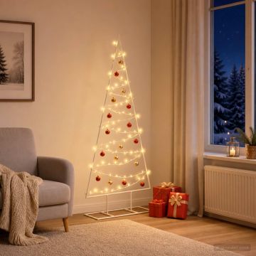 Albero di Natale in metallo con LED KUOPIO 125 cm Bianco caldo