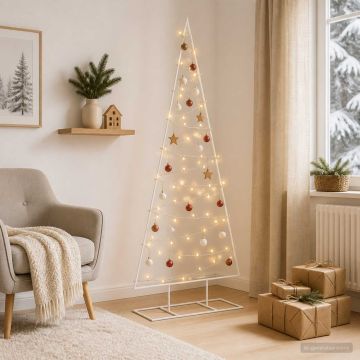 Albero di Natale in metallo con LED KUOPIO 150 cm Bianco caldo