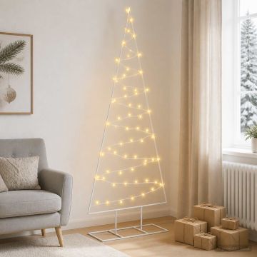 Albero di Natale in metallo con LED KUOPIO 180 cm Bianco caldo