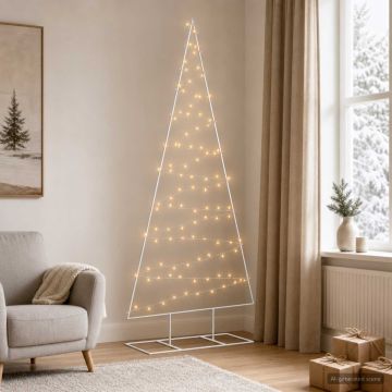 Albero di Natale in metallo con LED KUOPIO 210 cm Bianco caldo