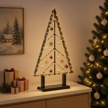 Albero di Natale in metallo con supporto KUOPIO 60 cm Acciaio