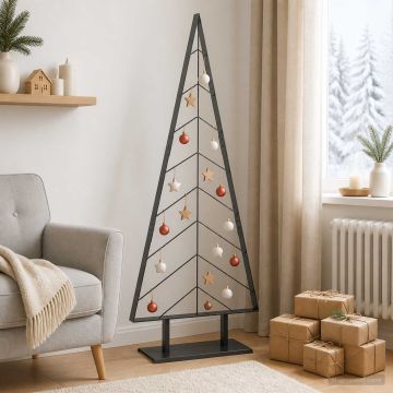 Albero di Natale in metallo con supporto KUOPIO 150 cm Acciaio