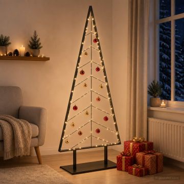 Albero di Natale in metallo con supporto KUOPIO 180 cm Acciaio