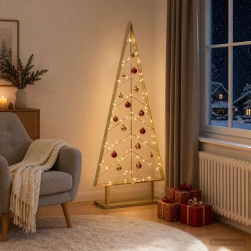 Albero di Natale in metallo con supporto KUOPIO 125 cm Acciaio