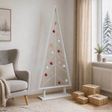 Albero di Natale in metallo con supporto KUOPIO 125 cm Acciaio