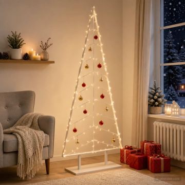 Albero di Natale in metallo con supporto KUOPIO 210 cm Acciaio
