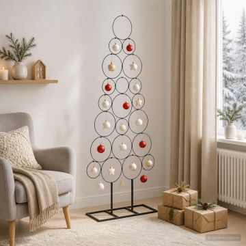 Albero di Natale in metallo con supporto KUOPIO 125 cm Acciaio