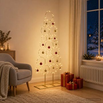 Albero di Natale in metallo con supporto KUOPIO 125 cm Acciaio