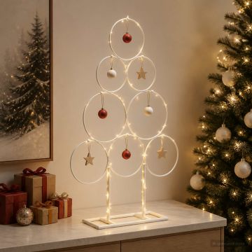 Albero di Natale in metallo con supporto KUOPIO 60 cm Acciaio