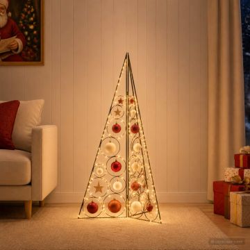 Albero di Natale in metallo KUOPIO 100 cm Acciaio Nero
