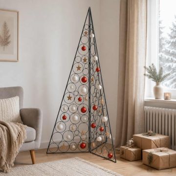 Albero di Natale in metallo KUOPIO 180 cm Acciaio Nero