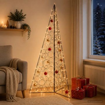 Albero di Natale in metallo KUOPIO 210 cm Acciaio Nero