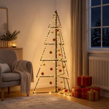 Albero di Natale in metallo KUOPIO 140 cm Acciaio Nero