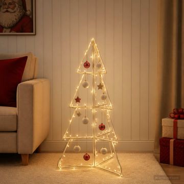Albero di Natale in metallo KUOPIO 100 cm Acciaio Bianco